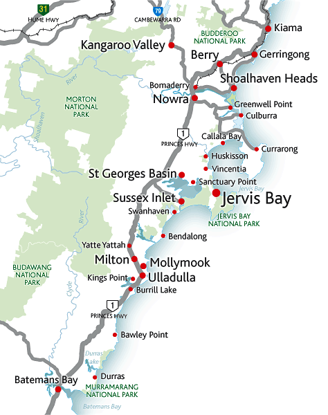 Jervis bay map