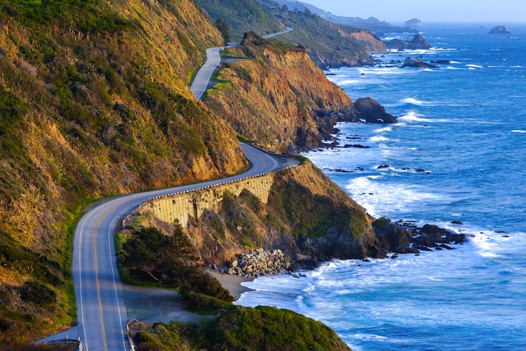 Rv drive on coastal road