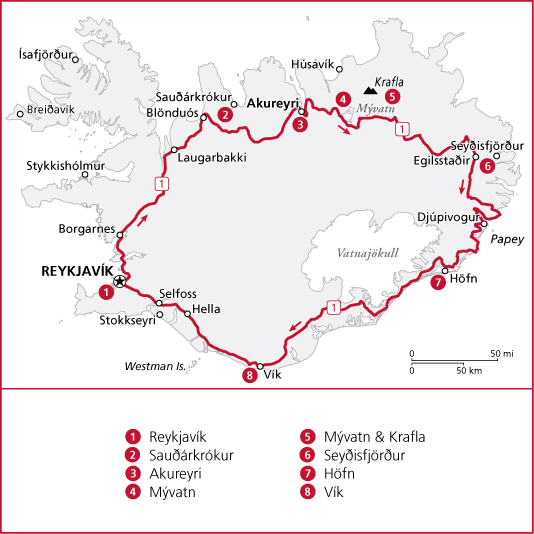 iceland ring road map